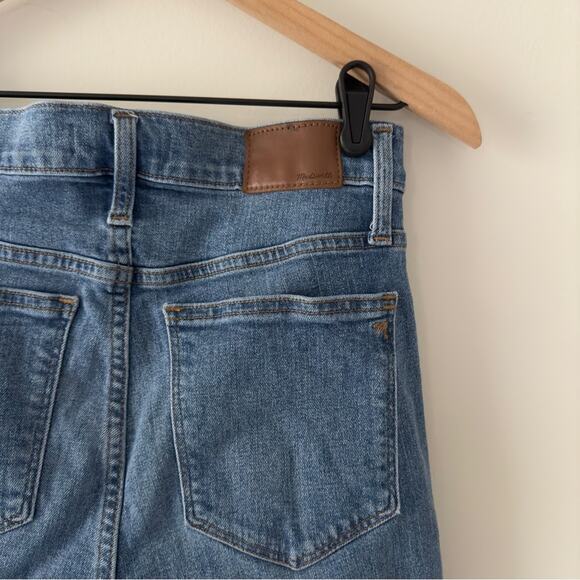 Madewell 10” High Rise Skinny Jeans Medium Wash Button Fly Pockets Stretch Logo - Picture 5 of 10